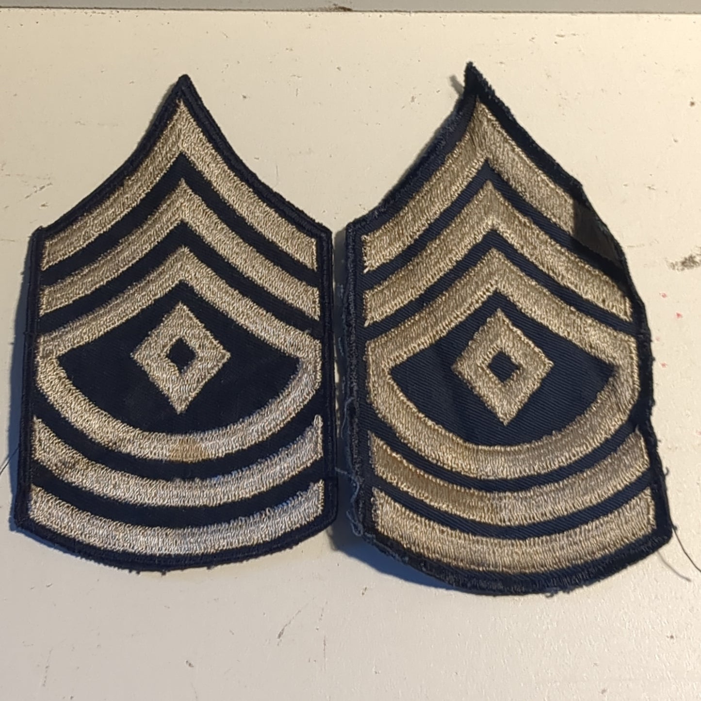 Pair of WWII US Chevron Sergeant First Class Rank Male (v26L)