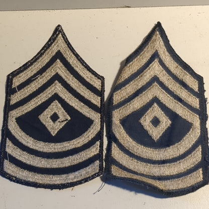 Pair of WWII US Chevron Sergeant First Class Rank Male (v26L)