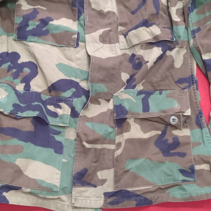 US Army Small Long BDU Woodland Camo Top Jacket Uniform (aa05-3)