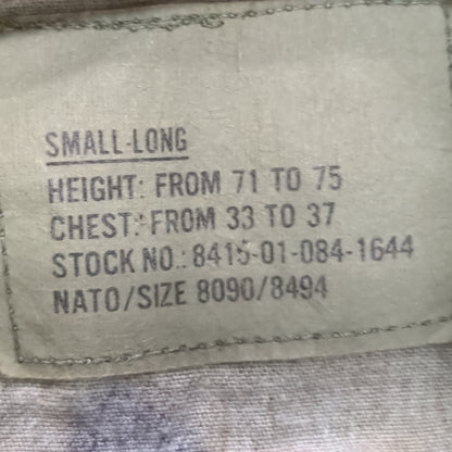 US Army Small Long BDU Woodland Camo Top Jacket Uniform (aa05-3)