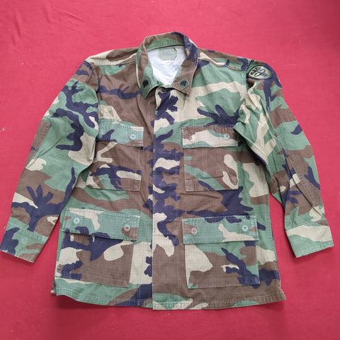 US Army Small X-Short BDU Woodland Camo Top Jacket Uniform (07s13)