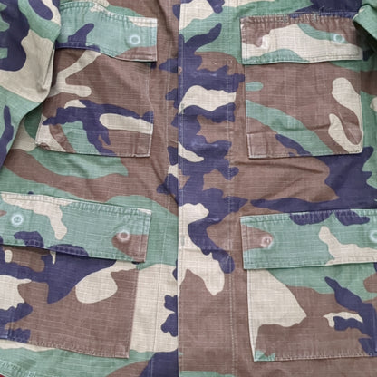 US Army Small X-Short BDU Woodland Camo Top Jacket Uniform (aa05-13)