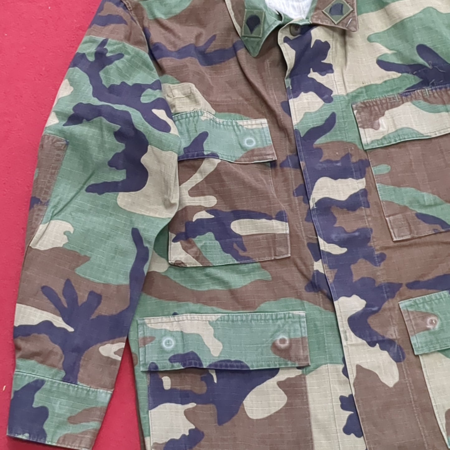 US Army Small X-Short BDU Woodland Camo Top Jacket Uniform (aa05-13)