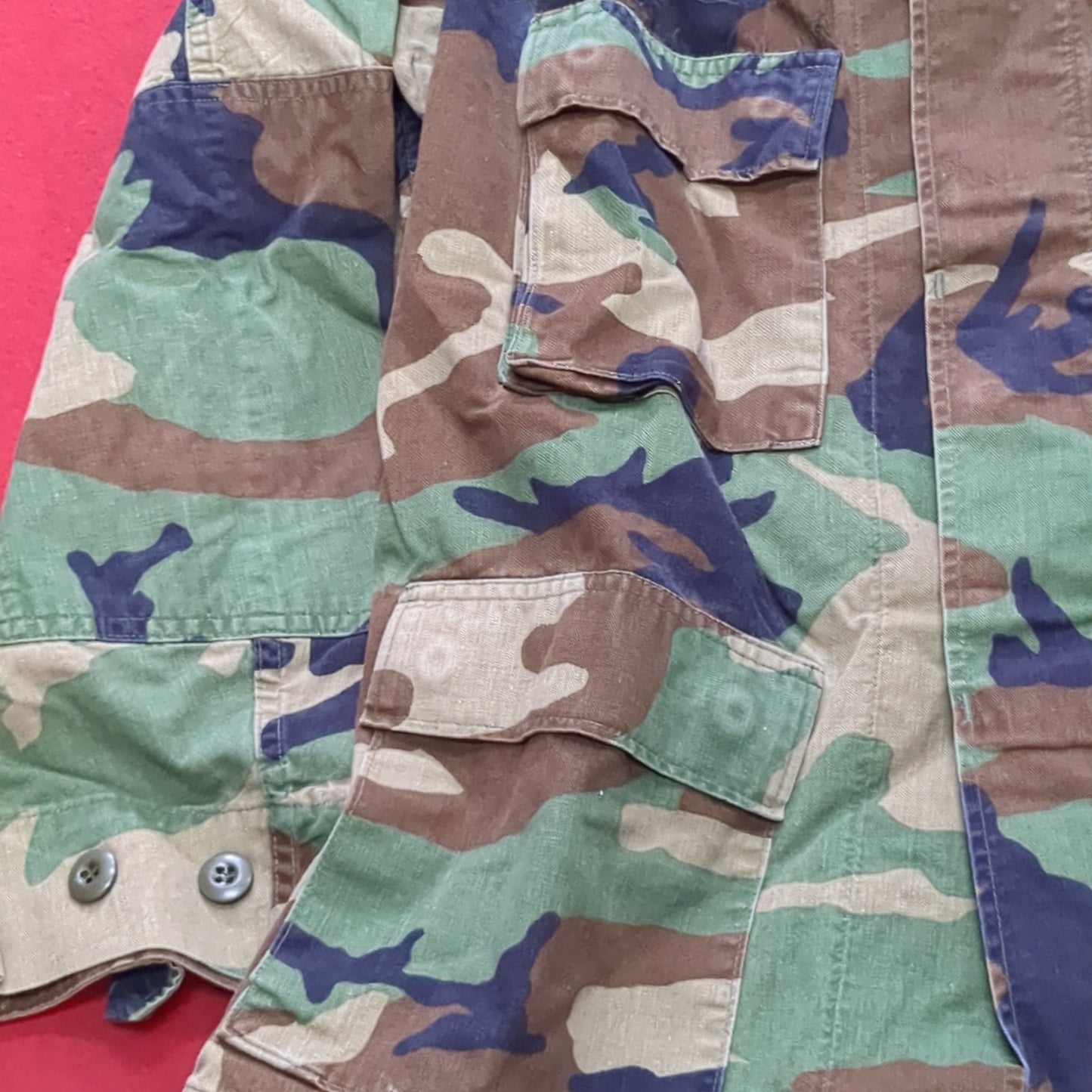 US Army Small Short BDU Woodland Camo Top Jacket Uniform (aa05-11)