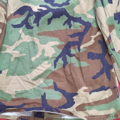 US Army Small Short BDU Woodland Camo Top Jacket Uniform (aa05-11)
