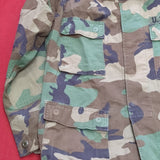 US Army Small Regular BDU Woodland Camo Top Jacket Uniform (07s8)