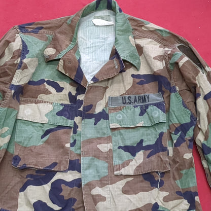 US Army Small Regular BDU Woodland Camo Top Jacket Uniform (aa05-17)