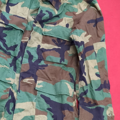 US Army Small Short BDU Woodland Camo Top Jacket Uniform (aa04-7)