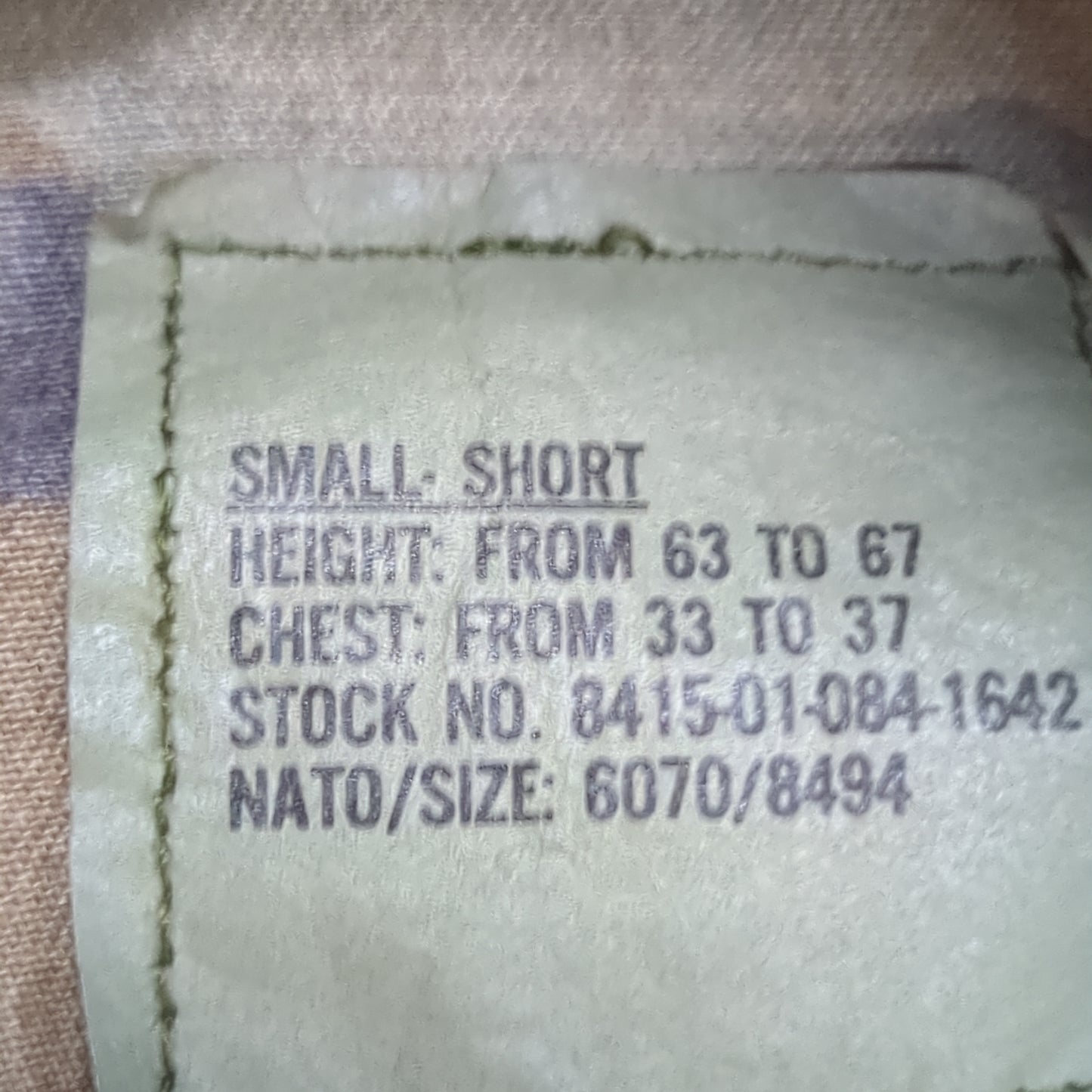 US Army Small Short BDU Woodland Camo Top Jacket Uniform (aa04-7)