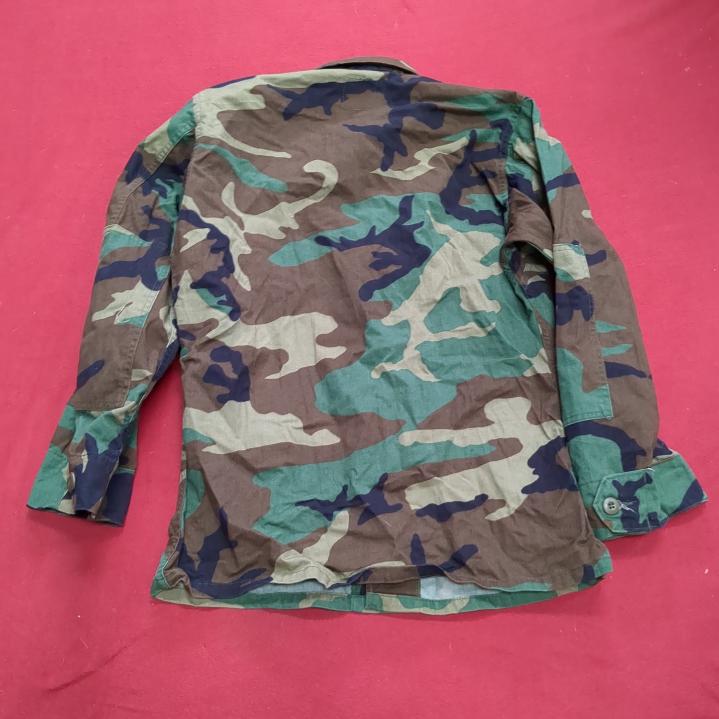 US Army Small Short BDU Woodland Camo Top Jacket Uniform (aa04-7)
