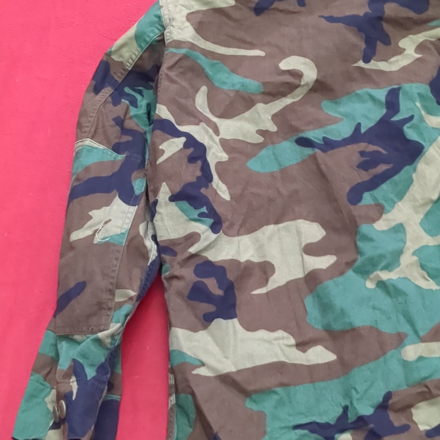 US Army Small Short BDU Woodland Camo Top Jacket Uniform (aa04-7)