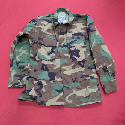 US Army Small Short BDU Woodland Camo Top Jacket Uniform (aa04-1)