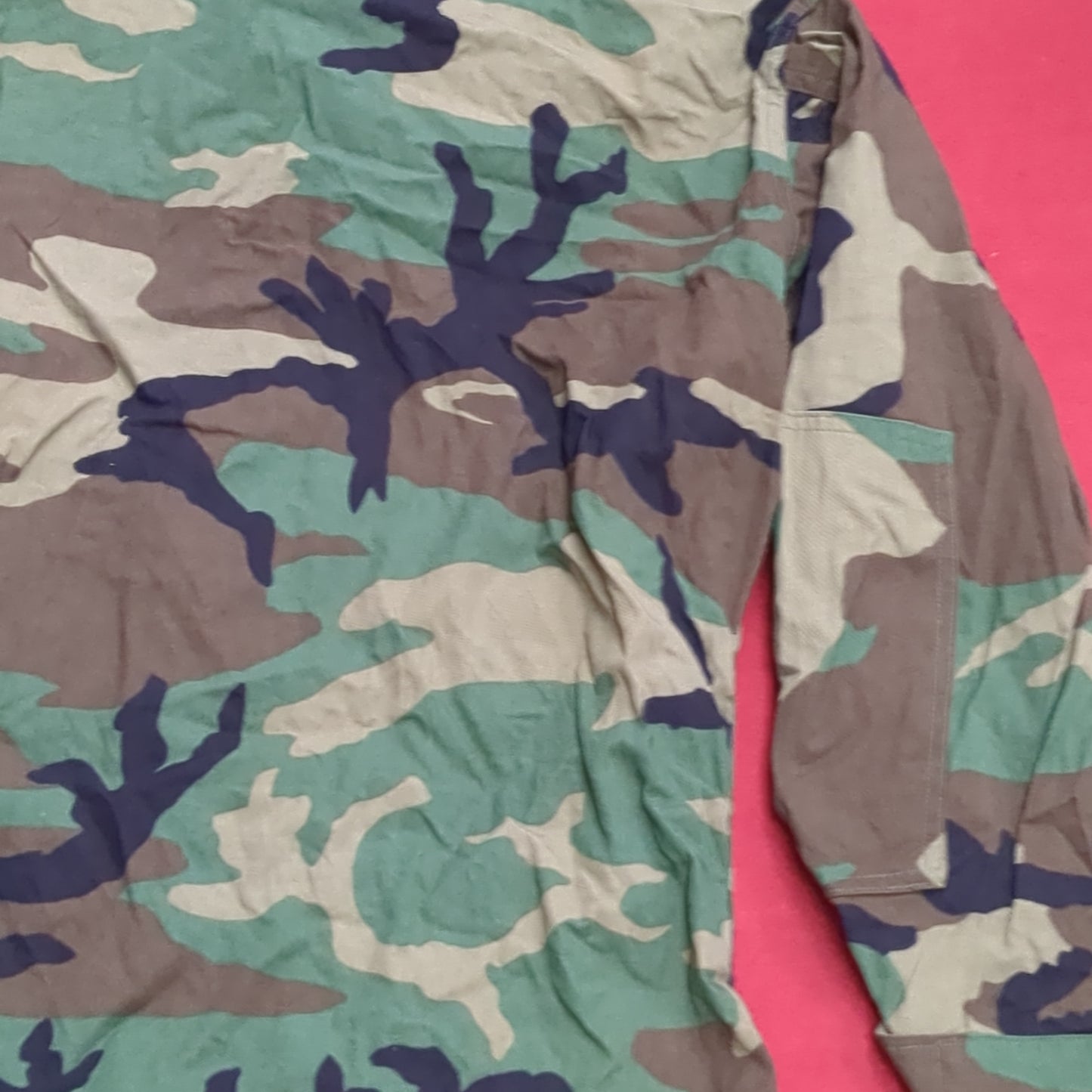 US Army Small Short BDU Woodland Camo Top Jacket Uniform (aa04-1)