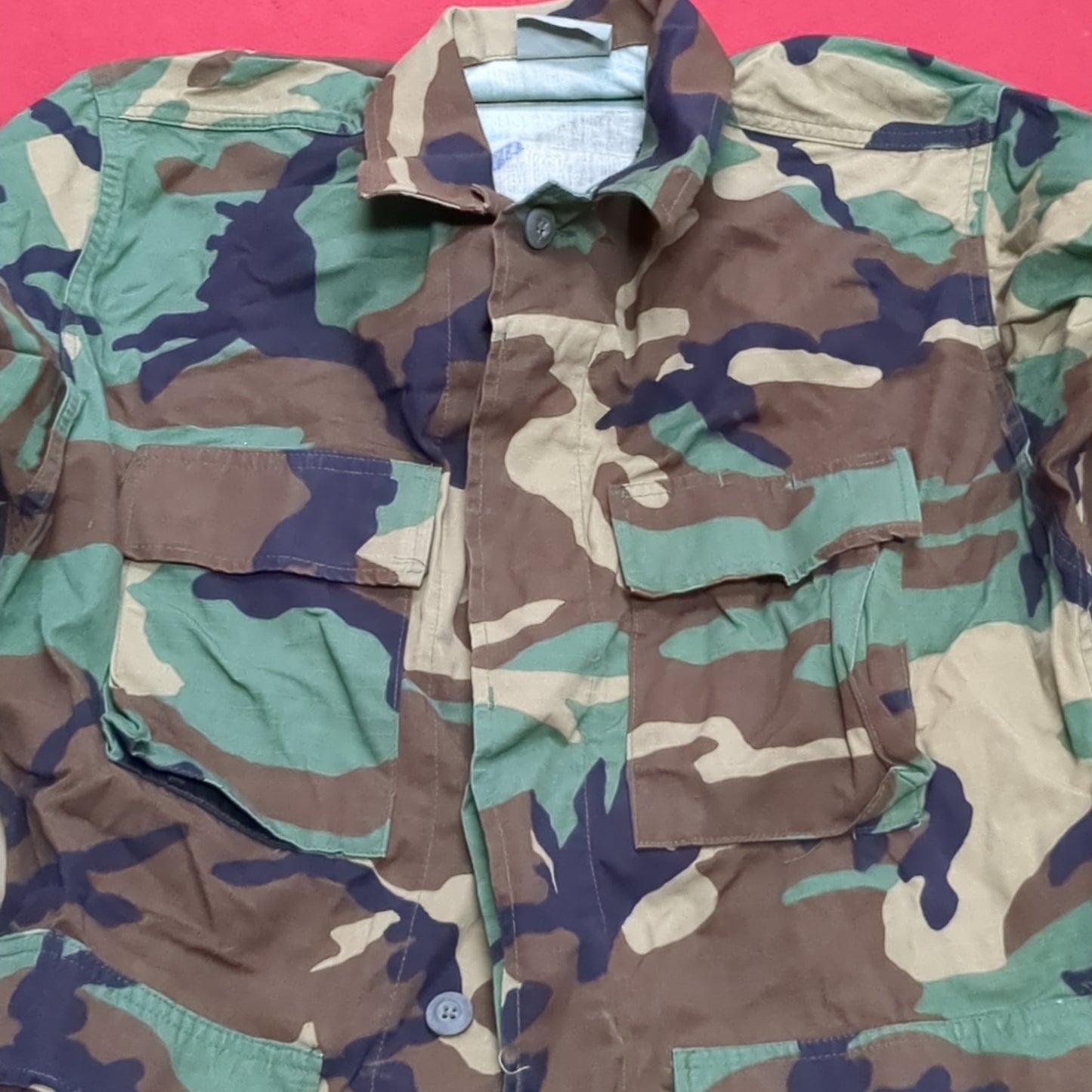 US Army Small Short BDU Woodland Camo Top Jacket Uniform (aa04-17)