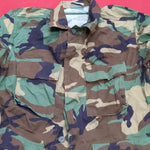 US Army Small Short BDU Woodland Camo Top Jacket Uniform (06s17)