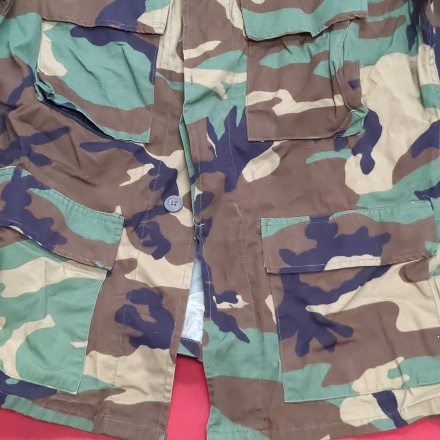 US Army Small Short BDU Woodland Camo Top Jacket Uniform (aa04-17)