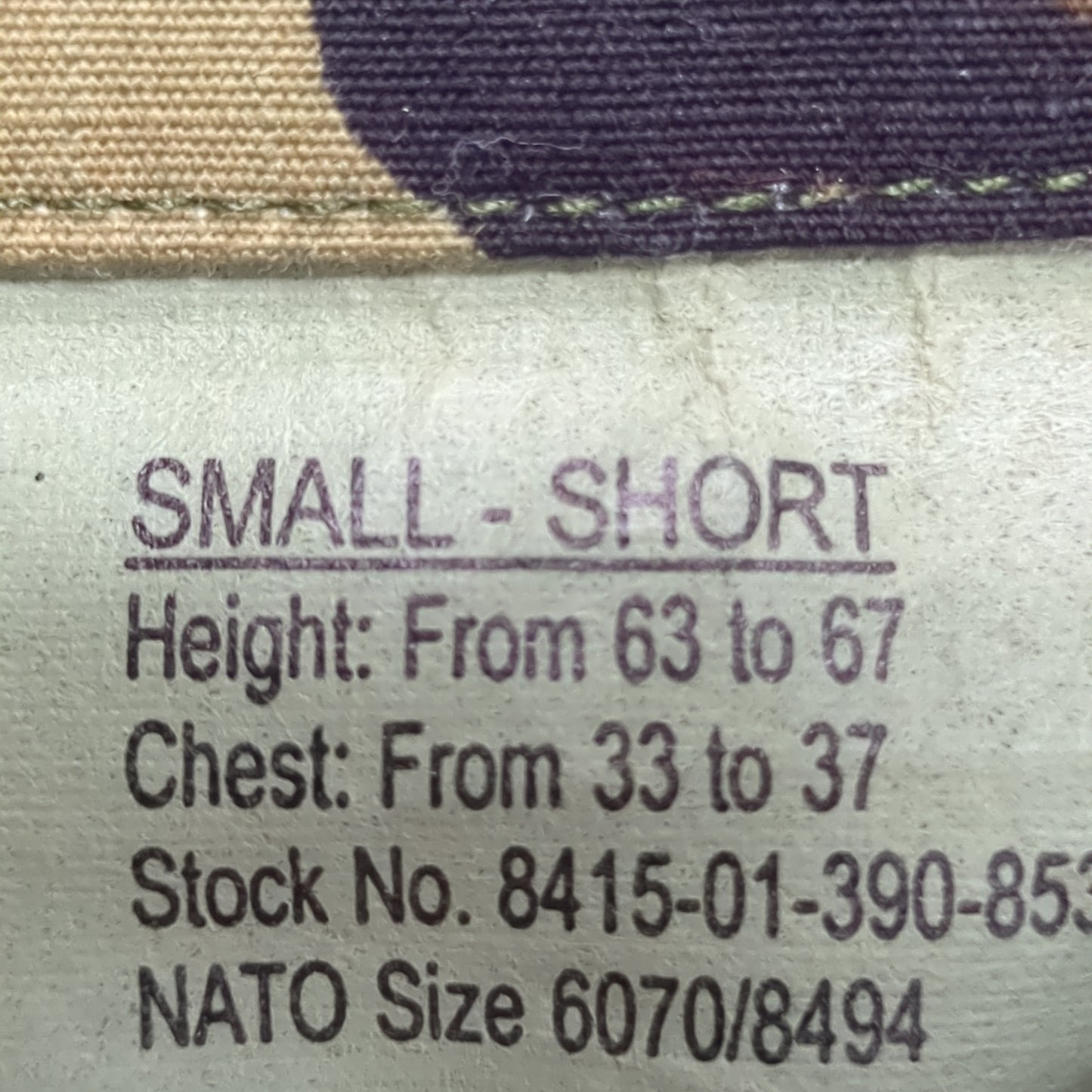 US Army Small Short BDU Woodland Camo Top Jacket Uniform (aa04-17)