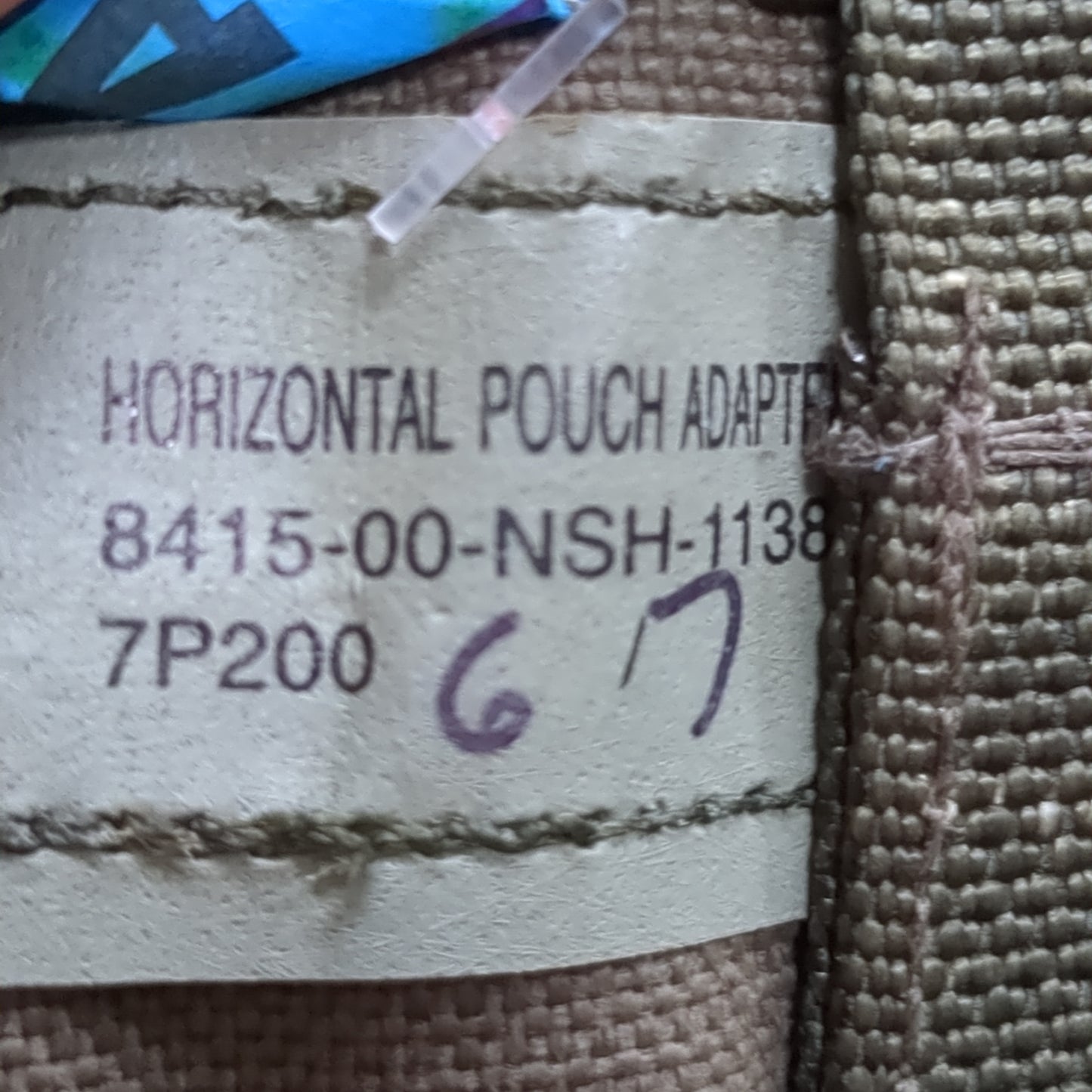 USED OD Green Molle Horizontal Pouch Adapter (aa04-29)