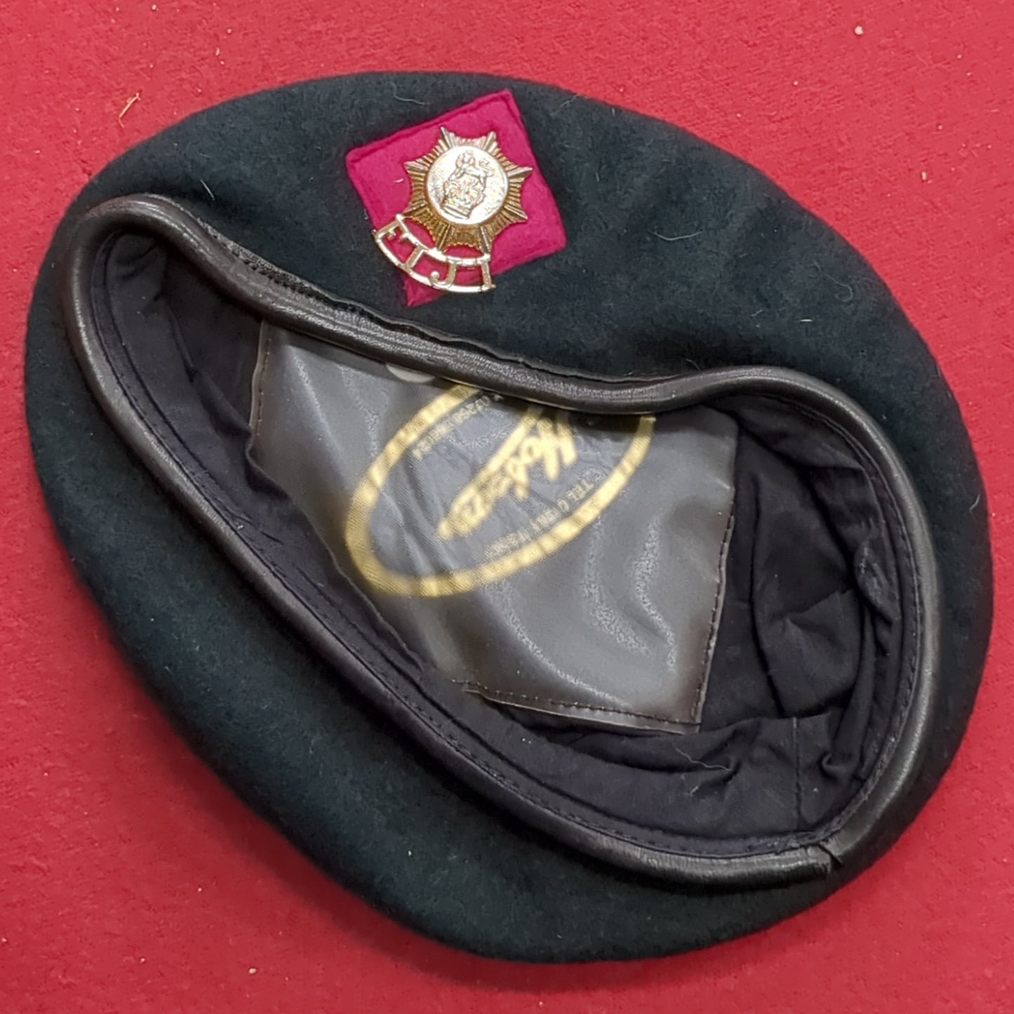 VINTAGE Hobson Beret Figi Defense Force Green (aa06-9)