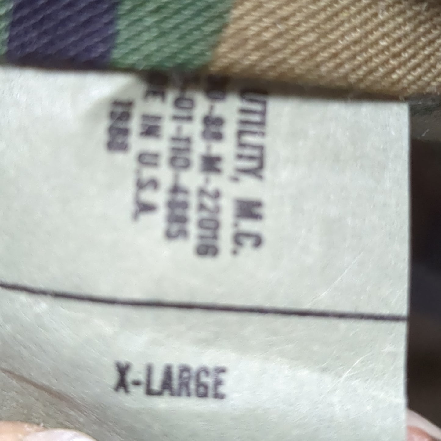 US Army Marine Corps X-Large Utility Cap BDU Woodland Camo (11s (ab10-10)