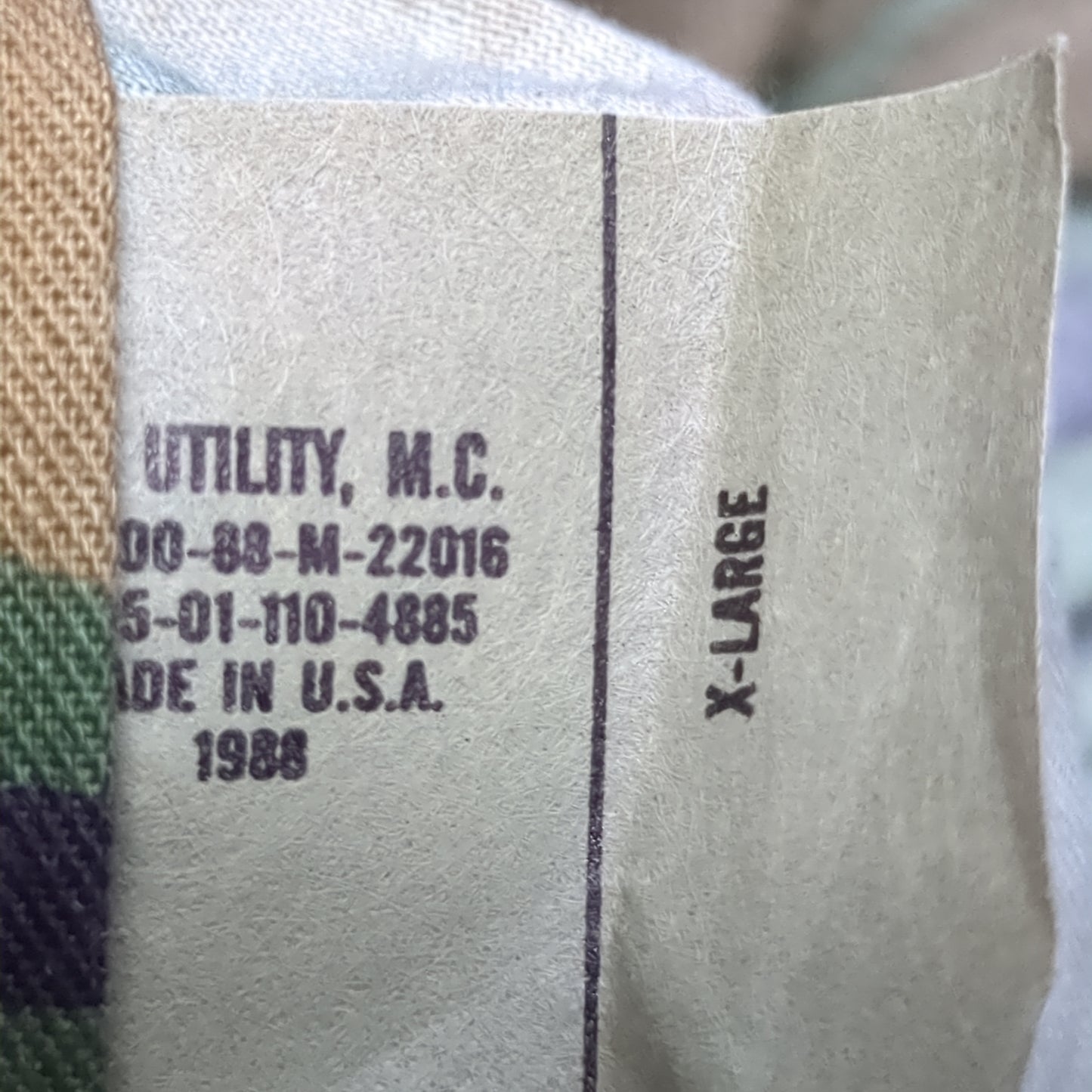 US Army Marine Corps X-Large Utility Cap BDU Woodland Camo (11s (ab10-10)