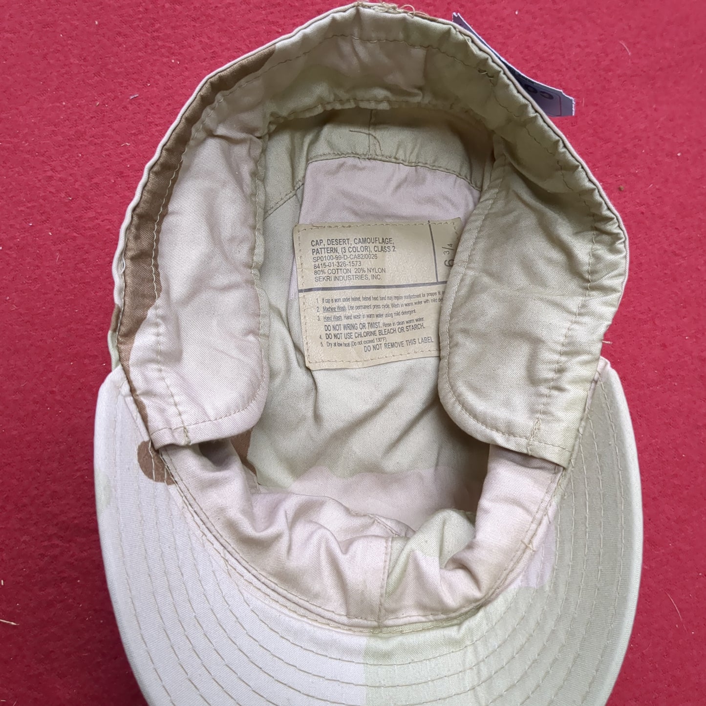 US Army Patrol Cap 6 3/4 DCU Desert Class 2 Camo (11s (ab10-12)