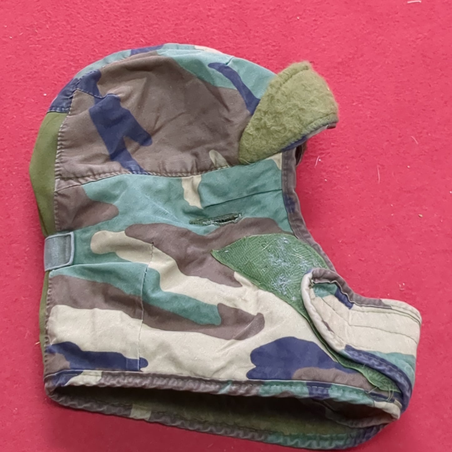 VINTAGE US Army 7 Cold Weather Liner Pile Cap BDU Woodland Camo (11s (ab10-22)