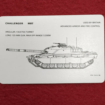 May 1987 Armored Vehicle Recognition Playing Cards (11S (ab10-V)
