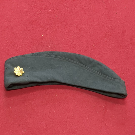 Vintage 1960 Women's 23 1/2 OD Wool Army Military  Green 44 Garrison Cap (10s (ab09-17)