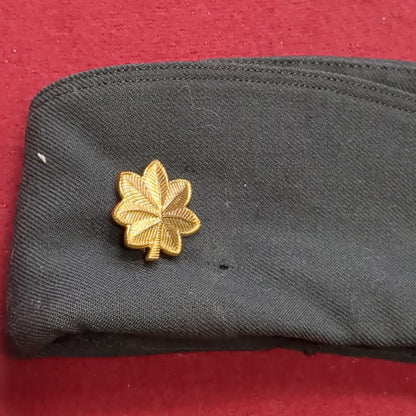 Vintage 1960 Women's 23 1/2 OD Wool Army Military  Green 44 Garrison Cap (10s (ab09-17)