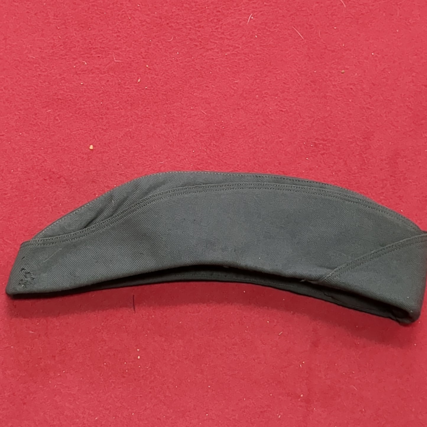Vintage 1960 Women's 23 1/2 OD Wool Army Military  Green 44 Garrison Cap (10s (ab09-17)