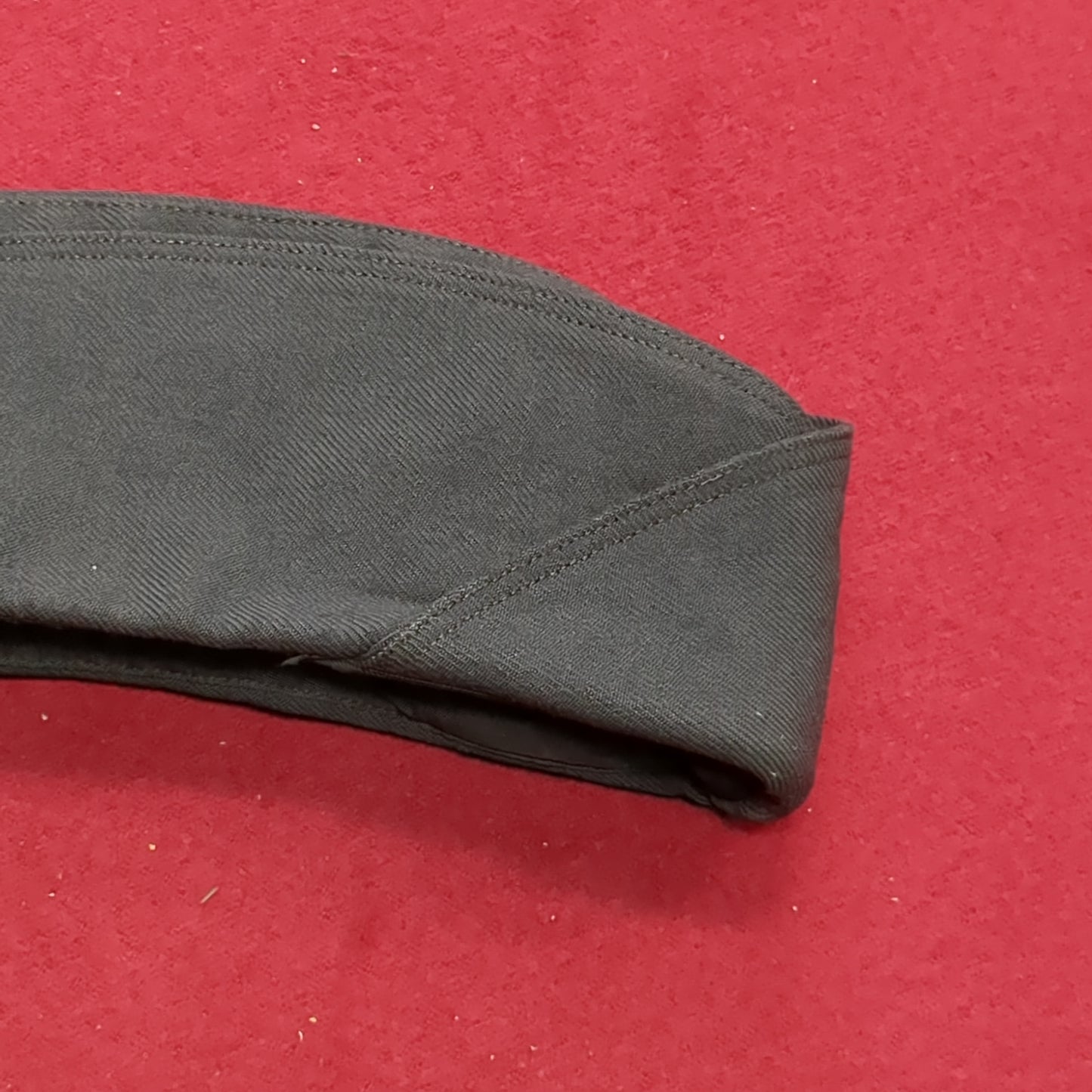 Vintage 1960 Women's 23 1/2 OD Wool Army Military  Green 44 Garrison Cap (10s (ab09-17)