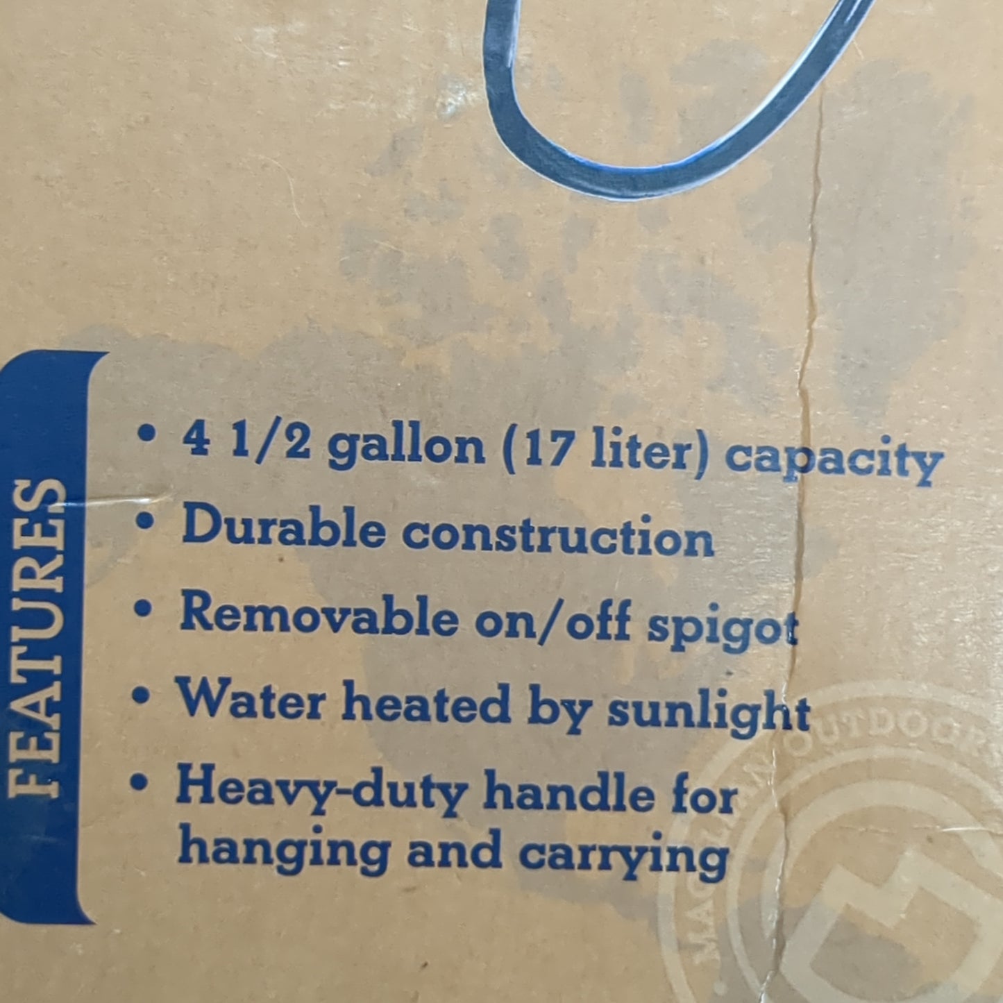 NOS Magellan Outdoors Solar Shower 4.5 Gallons (10s (ab09-g455)