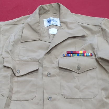 DLA 15 Men's Short Sleeve Poly Wool Khaki M-1 Shirt Marine (10s (ab09-g110)