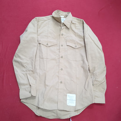 DARWOOD 15x33 Men's Long Sleeve Poly Wool Khaki Shirt Marine (10s (ab09-g111)