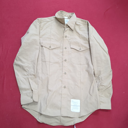 DARWOOD 15x33 Men's Long Sleeve Poly Wool Khaki Shirt Marine (10s (ab09-g111)