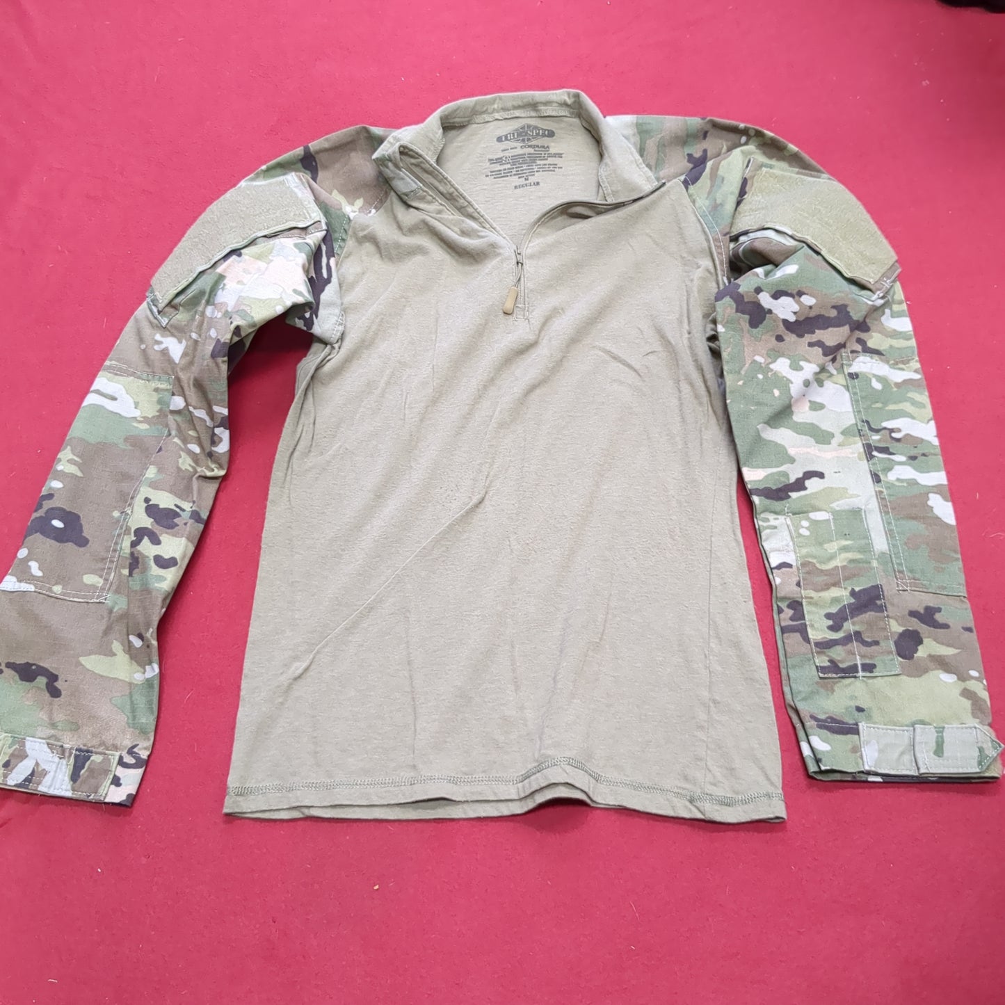 US Army Tru-Spec Small 1/4 Quarter Zip Type 2 Combat OCP Multicam FRAC Top Shirt (cw- ea04-AUG185)