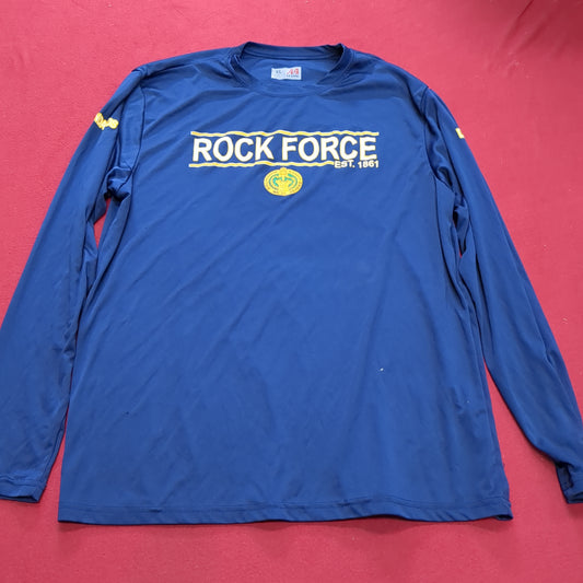 US Army Rock Force X-Large Blue Mens Crew Long Sleeve Shirt (cw- ea04-AUG196)
