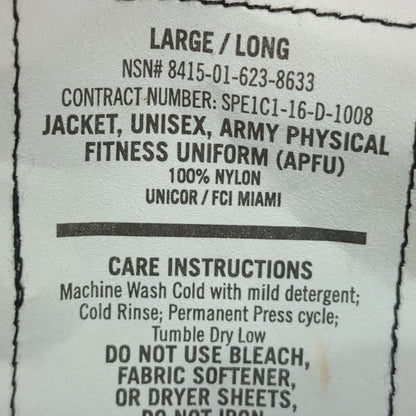 SET of APFU PT Large Long Jacket Pants Black Gold Cold Weather Excellent Condition (fb10-AUG197)