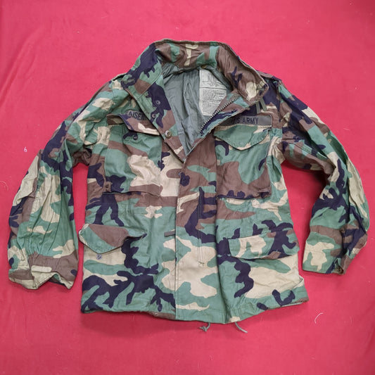 VINTAGE Small X-Short BDU Woodland Cold Weather Field Jacket (15s (ab06-17)
