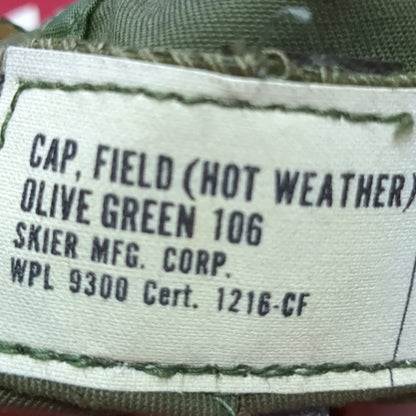 Vintage 6 5/8 Hot Weather OG-106 Army Field Cap (13s (ab12-5)