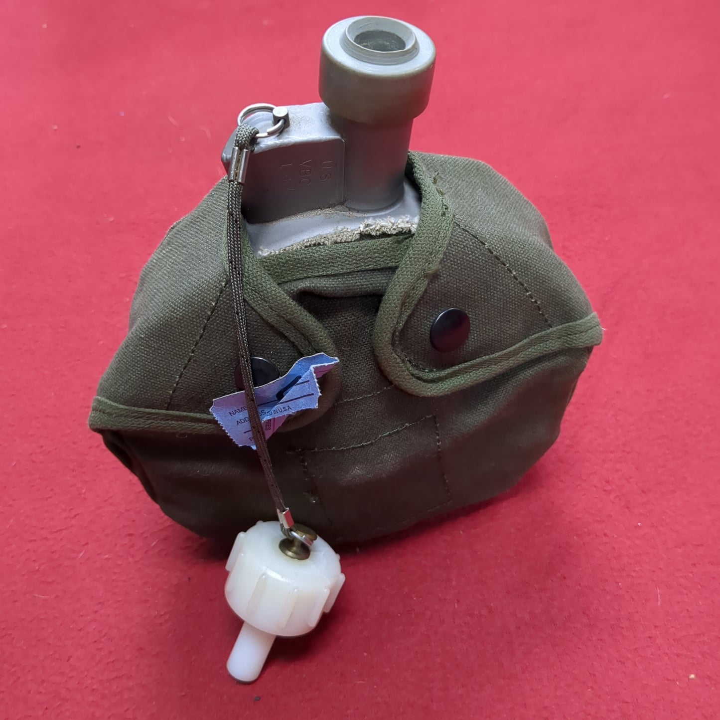 1964 Canteen, Canteen Cup, Broken '84 Artic Insulated Water Canteen Cover Vintage (16S (ab07-e)