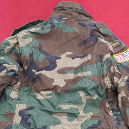 VINTAGE Small Short BDU Woodland Cold Weather Field Jacket (16s (ab07-14)