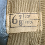 VINTAGE WWII 6 7/8 Khaki Garrison Gold Piping Cap (22s14)