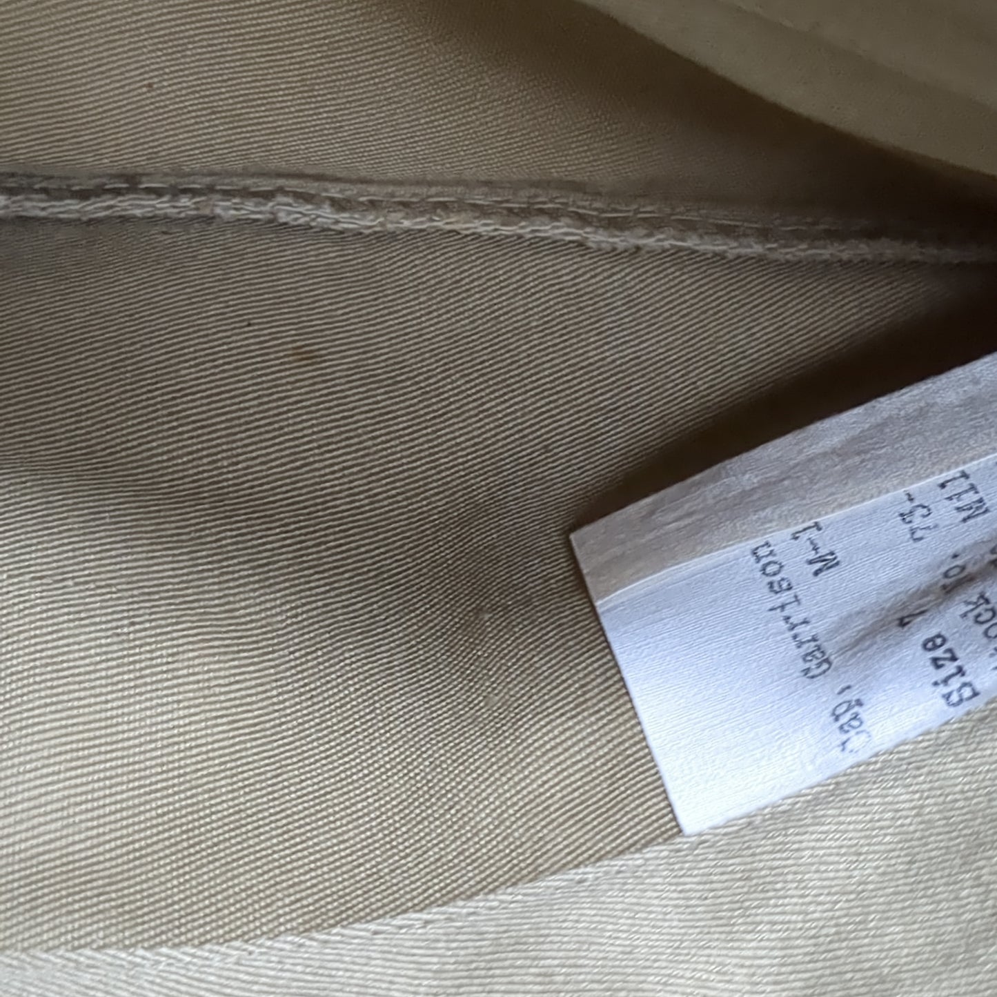 VINTAGE M-1950 7 Khaki Garrison No Piping Cap (22s ac15-6)