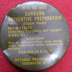 US Army Vietnam Era Sunburn Preventive Preparation 2oz (21s4)