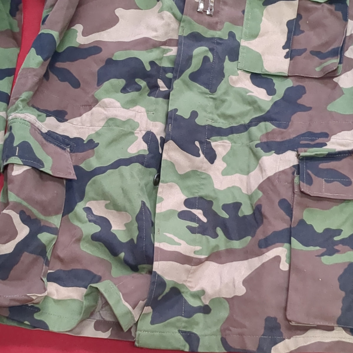 US Army Woodland Camo Michalovce Zekon Coat w/Captain Bars Size Unknow ...