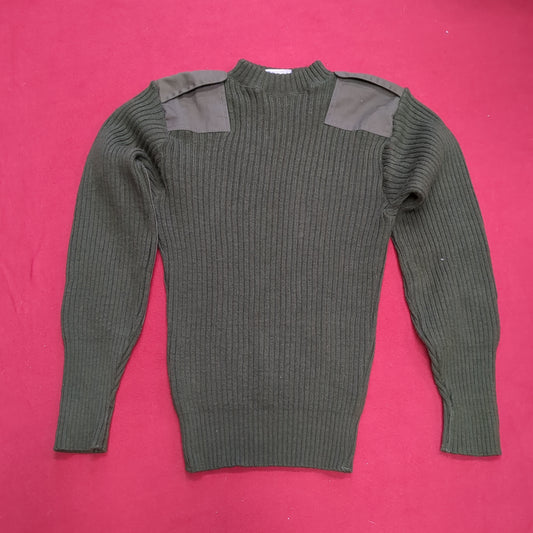 MITTS MITTS 38 Regular Service Olive Green Wool Sweater w Epaulettes (23s ac10-g113)