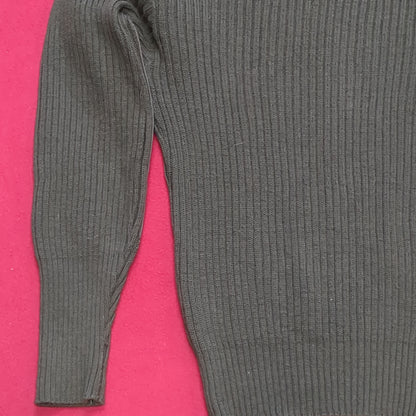 MITTS MITTS 38 Regular Service Olive Green Wool Sweater w Epaulettes (23s ac10-g113)