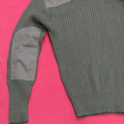 MITTS MITTS 38 Regular Service Olive Green Wool Sweater w Epaulettes (23s ac10-g113)
